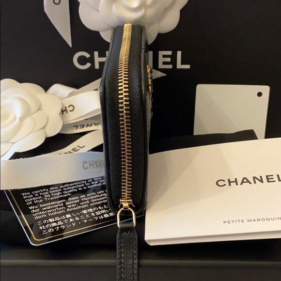 Authentic Chanel Quilted Zip Around Coin Purse - Picture 7 of 11